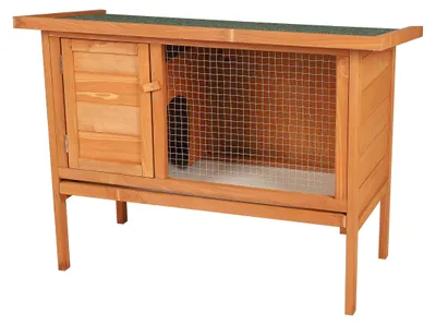 Produktbild von Fornord Mon Jardin Kaninchenstall auf Fuß aus Naturholz, 91 x 45 x 70 cm