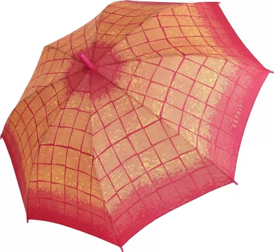 Produktbild von Esprit Stockschirm Regenschirm Damen Automatik Karo Pink Gelb