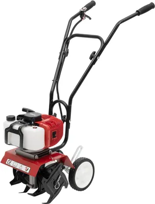 Immagine prodotto di Motocoltivatore - Attrezzo per la lavorazione del terreno - Mini motore per giardinaggio - Motore a benzina da 52cc - 1,65 kW - Larghezza di lavoro: 30 cm