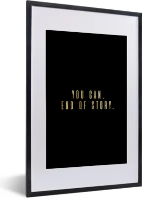 Produktbild von MuchoWow® Gerahmtes Poster Zitate - Motivation - Gold 40x60 cm - Poster mit Schwarzem Bilderrahmen Wandposter Rahmen Foto Bilder - Poster in Rahmen