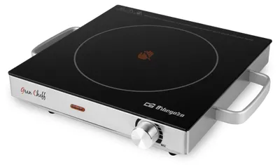 Tragbare Keramik-Kochplatte 2000 W, 1 Zone, 205 mm, schwarz