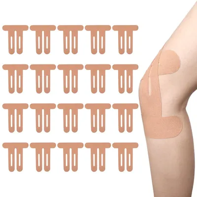 Imagen del producto de Cinta kinesiológica para deportes y alivio del dolor, 20 unidades, color piel y transpirable