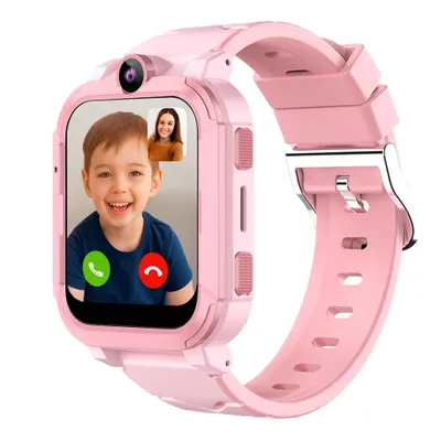Immagine prodotto di Orologio connesso per bambini Android 4G con scheda SIM – Localizzatore GPS + WiFi + LBS, impermeabile IP67, pulsante SOS, videochiamate HD, chat vocale, SMS, modalità rosa