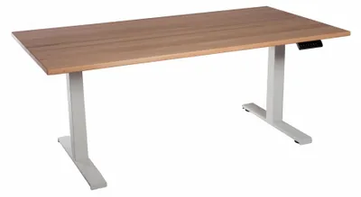 Zdjęcie produktu dla Biurko z regulacją wysokości biały blat z litego drewna bukowego 160x80cm