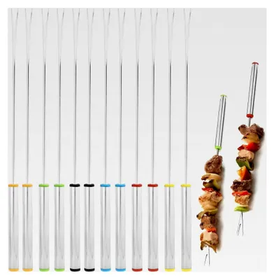 Produktbild von Fonduegabeln, 12 Stück Edelstahl für Käsefondue und Grill