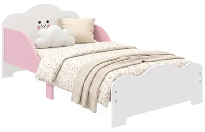 Produktbild von AIYAPLAY Kinderbett, 140x70 cm Kleinkindbett mit Rausfallschutz, Lattenrost Rosa
