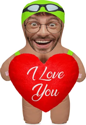 Obrázek produktu pro Dárek k Dni otců – polštář s vlastní fotografií, personalizovaný fotodárek, výška 45 cm, fotopolštář, narozeniny, Den otců, Wrestling HEART [091]