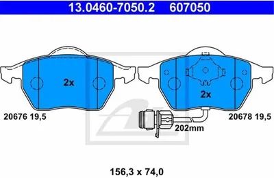 Zdjęcie produktu dla Klocki Hamulcowe Audi Przód A6/100 1,8-2,8 90-97