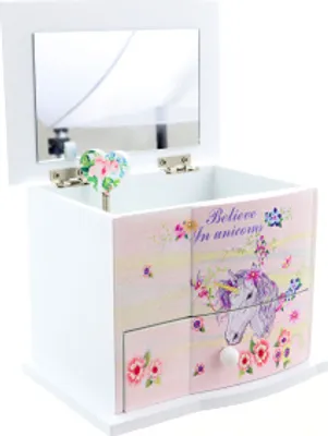 Image de Boîte à bijoux licorne en bois