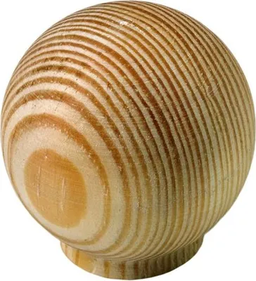 Produktbild von Hettich Möbelknopf Kiefer roh Ø 35,0 x 36,0 mm - 1 Stück