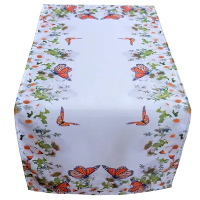 Produktbild von Tischläufer "Schmetterlinge", ca. 40 x 90 cm, charmantes Tischtuch aus Polyester