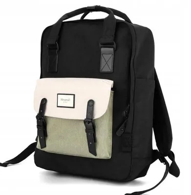 Produktbild von Himawari HM1010 Rucksack für Laptop 15,6 Zoll Vintage Schwarz Grün