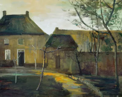 Produktbild von Vincent Van Gogh Kunstdruck Bild - Das Pfarrhaus In Nuenen Bei Mondschein, 1885 (40 x 50 cm)