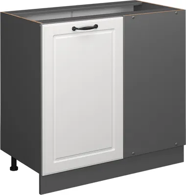 Produktbild von Eckunterschrank Vicco R-Line Weiß Landhaus 86 cm ohne Arbeitsplatte, Model 37829