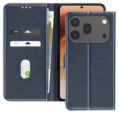 Produktbild von Avizar, Klapphülle für Honor 600 / 600 Pro mit Kartenfach und Videoständer, Nachtblau