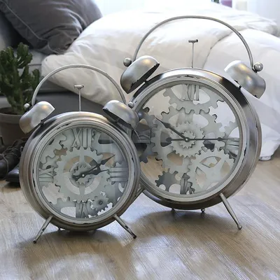 Zdjęcie produktu dla Casablanca Uhr "Wecker Factory" Metall/Glas Höhe 52cm anthrazit/silber,ohne Alarmfunktion 174615