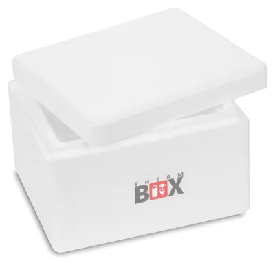 Produktbild von THERM BOX Styroporbox 2W Innen: 18x14x9cm Wand 3cm Volumen 2,39L Isolierbox Thermobox Kühlbox Warmhaltebox Wiederverwendbar