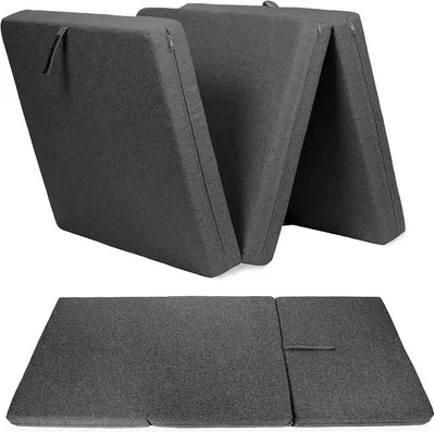 Imagen del producto de Silecomplaza: Colchón plegable premium | Colchón plegable de 3 piezas con funda desmontable | Espuma extra gruesa de 15 cm | Colchón plegable, colchón para invitados, colchón de viaje