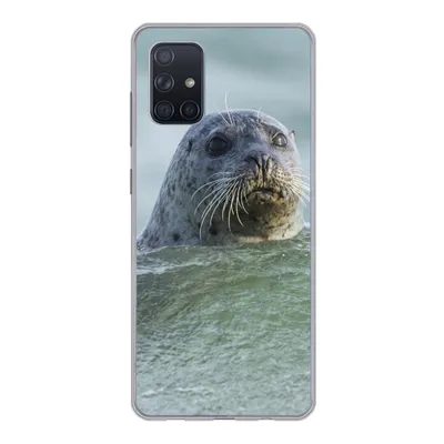 Produktbild von MuchoWow® Handyhülle Schutzhülle Hülle für Samsung Galaxy A51 Nordsee - Seehund - Wasser Silikon Softcase Handy Hülle - Schutzabdeckung