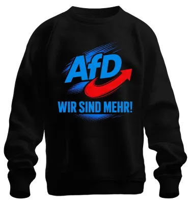 Produktbild von AfD Wir Sind Mehr Deutschland Patriot Statement Sarkasmus Sweatshirt Pullover, Schwarz, S