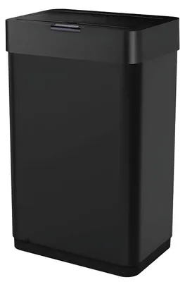 Imagen del producto de Cubo de basura con sensor - 2 x 30 litros - 2 compartimentos - Acero inoxidable - Para cocina - Color