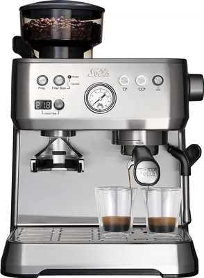 Produktbild von Solis Siebträger Kaffeemaschine 54 mm Siebhalter Milchaufschäumer Bohnenmahlwerk