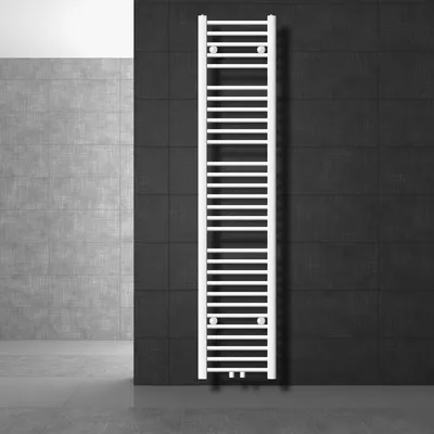 Obrázok produktu pre LuxeBath kúpeľňový radiátor Sahara, 300x1800 mm, biely, priamy so stredovým pripojením, bez vykurovacieho telesa