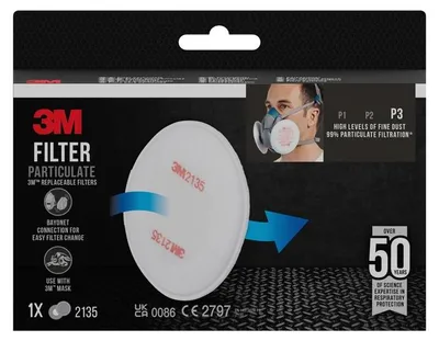 Produktbild von 128x 3M™ Partikelfilter 2135, P3, 1 Paar/Packung | Packung (6 Stück)