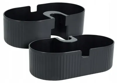 Produktbild von Duschablage für Duschstange, Badezimmer Duschorganizer aus Kunststoff, Schwarz 24x13 cm