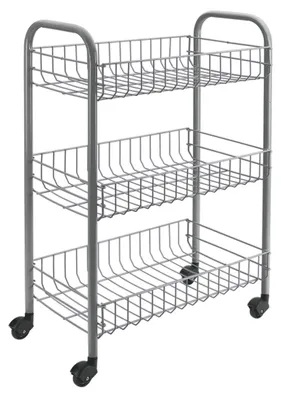Zdjęcie produktu dla Tomado-Metaltex Siena Keukentrolley met Wielen 41x23x63 cm Zilver