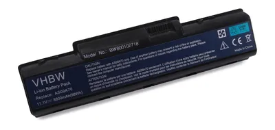 Produktbild von vhbw Akku kompatibel mit Acer Aspire eMachines D520, D525m D725, G525, G625, G627 Laptop Notebook (Li-Ion, 8800mAh, 11.1V, 97.68Wh, schwarz)