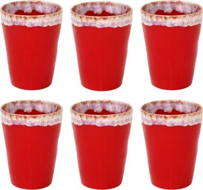 Obrázek produktu pro Costa Nova Grespresso, sada 6 červených kelímků na Latte Macchiato, objem 380 ml