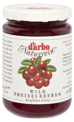 Immagine prodotto di Darbo Marmellata di mirtilli rossi selvatici Extra Natural Fruit Spread 450g