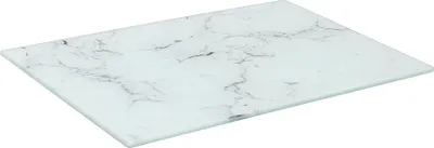 Produktbild von Harbour Housewares Glasschneidebrett – 30 x 20 cm – Weißer Marmor-Effekt