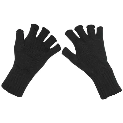 Produktbild von MFH Strick-Handschuhe, ohne Finger, schwarz
