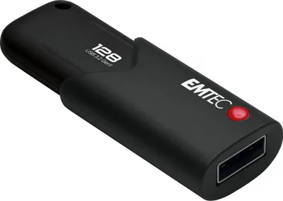 Produktbild von Emtec B120 Click Secure USB-Stick 128 GB USB Typ-A 3.2 Gen 2 (3.1 Gen 2) Schwarz