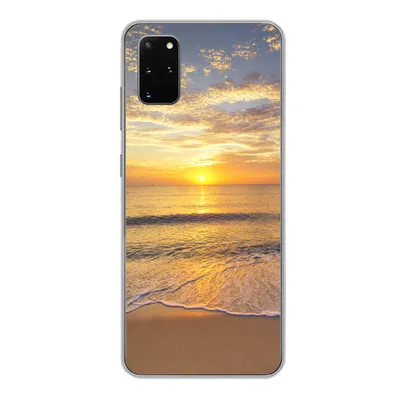 Produktbild von MuchoWow® Handyhülle Schutzhülle Hülle für Samsung Galaxy S20 Plus Strand - Sonnenuntergang - Meer Silikon Softcase Handy Hülle - Hartschale