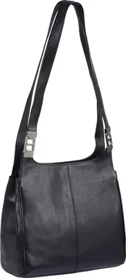 Produktbild von große schwarze Ledershopper hochformat