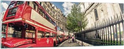 Produktbild von Bilder auf glas - Architektur London Stadt - 90x30cm - Glasbilder - Wandbilder - Kunstdruck - zum Aufhängen bereit - Wanddekoration aus Glas - Glas Bilder - Wandbild auf Glas - GAB90x30-2405