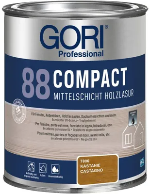 Produktbild von GORI Professional 88 COMPACT, Mittelschicht-Holzlasur, kastanie, 0,75 l