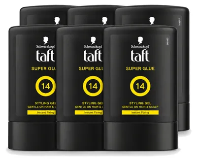 Produktbild von 6 x Taft Men Power Gel Super Glue - Ultimativer Halt 14 - 300 ml - Vorteilspackung - 6 Stücke
