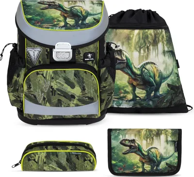 Produktbild von Belmil Mini-Fit Schulranzen Set 4-teilig mit Brustgurt - Lost World