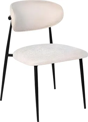 Produktbild von Weiß-Schwarze Rückenlehne Stühle Designer Sitzstühle Polsterstühle