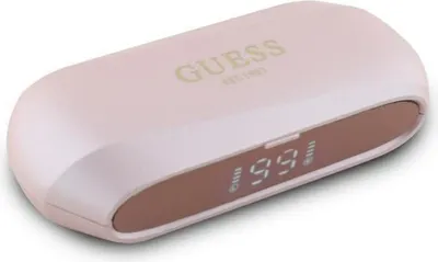 Zdjęcie produktu dla Guess suchawki Bluetooth GUTWSC2MCDSP   TWS + stacja dokujca rowy/pink Elongated Metalic Printed Logo