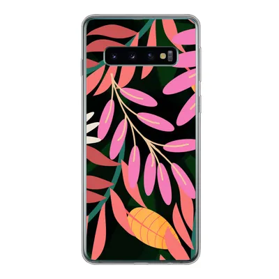 Produktbild von MuchoWow® Handyhülle Schutzhülle Hülle für Samsung Galaxy S10 Tropisch - Blumen - Muster Silikon Softcase Handy Hülle - Handytasche