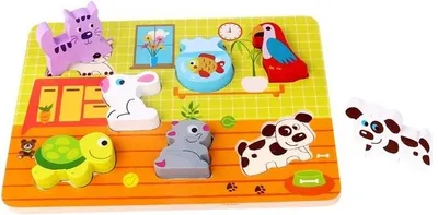 Produktbild von puzzle Huisdier junior Holz 7 Teile