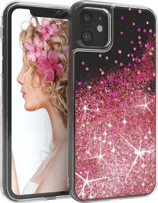 Produktbild von EAZY CASE - Glitzer Hülle kompatibel mit Apple iPhone 11 Glitzer Schutzhülle, Soft Case, Backcover Transparent mit Motiv