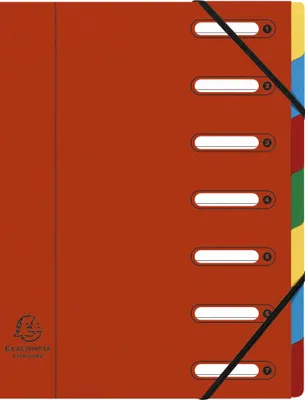 Image de Exacompta 8x Trieur à fenêtres Véritable 7 compartiments Rouge 55075E