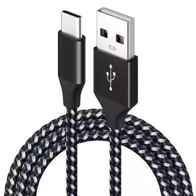 Immagine prodotto di Cavo USB-C in nylon da 2 m Cavo di ricarica rapida Cavo dati Cellulare Smartphone Samsung Apple