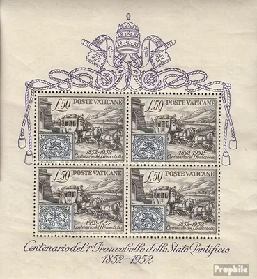 Produktbild von Briefmarken Vatikanstadt 1952 Mi Block1 (kompl.Ausg.) gestempelt Briefmarken